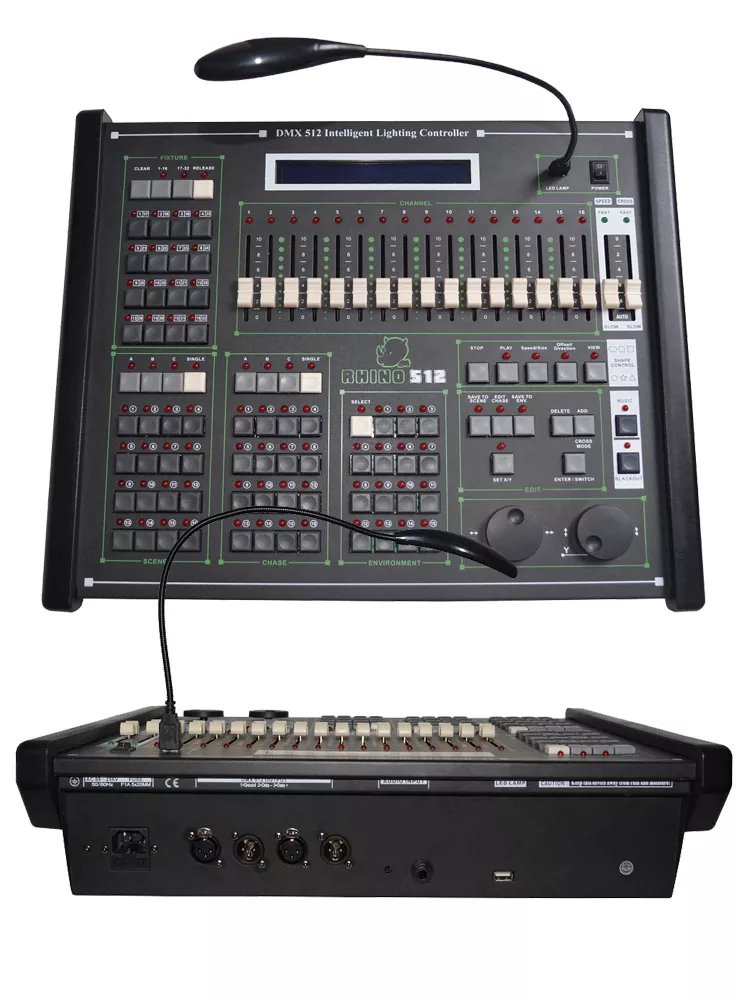 512CH DMX Console 4 Optical Isolated Output 2000V Protection 50 Shape Generators 32 Scanners 16Bit Control 1600 Chase Steps LCD Display Auto-save AC88-256V 6.3KG Unit Professional DMX512 Controller Wide Voltage Lighting Desk Stage Controller for Performance Venues