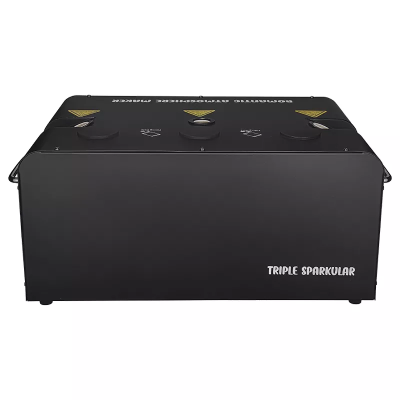 Triple-Head Sparkular Machine 3-Nozzle 25° Tilted Electromagnetic Heating 2-5m Adjustable DMX512 Wireless Remote Stage Effect Light Cold Spark Machine 1800W for Wedding Fashion Show Ceremony Festival Events