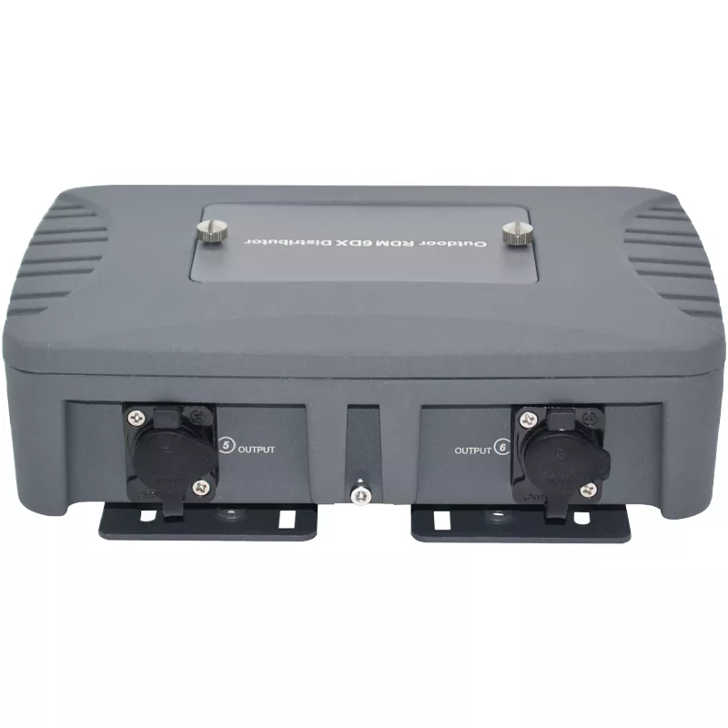 2/4/6 Way RDM Distributor Bidirectional Transfer Full Electrical Isolation Waterproof XLR Independent Driver LED Indicator Cast Aluminum UV Resist Wide AC88-256V Outdoor DMX Amplifier Multi-Channel Outdoor RDM Splitter DMX512 Amplifier for Landscape Event Light Outdoor Professional Lighting Equipment