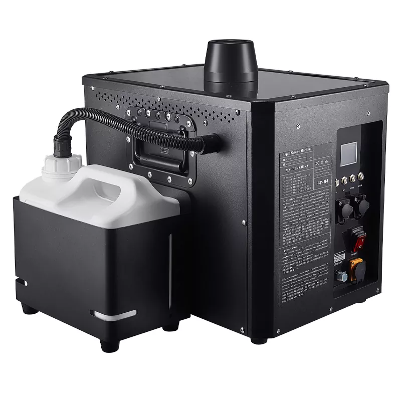 2 High-Speed Air Column Machine 3700W 10-15m Spray Height IPX3 Waterproof Dual Nozzle DMX512 32-3W RGB Amber LED CO2-Free Blast Stage Fog Machine Live Event Effect Device Large Show Touring Equipment
