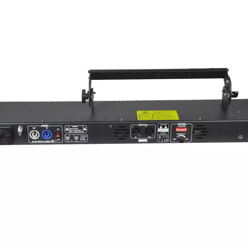 10 Head Laser & Golden LED Combined Light 8° Divergence Independent X/Y Adjust Sync Async Effects RGB Gradient Strobe Stage Fixture Beam Array Light 100mW Red Laser Professional Entertainment Large Coverage Party Lighting