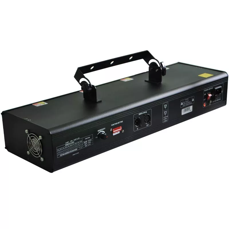 RGBPY Five-tunnel Laser Light 700W Total Power Micro-step Motor Wide Scan 7CH DMX Master Slave Sound Auto Mute Shutdown 100 Patterns 300 Effects 30W 100-250V Stage Fixture Multi-effect Animation Laser Lamp for Bar KTV Party Venues Entertainment Lighting Indoor Party Stage Light Laser Device
