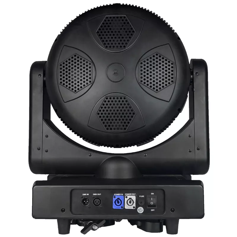 61*30W RGBW Wash Zoom Aura Moving Head 1650W 50000H 540°Pan 220°Tilt 8-48°Zoom DMX RDM Master-slave Multi Channels Pixel Control 2500-10000K CCT IP20 Stage Light LED Moving Head with Back Ring Light Indoor Performance Fixture Stage Lighting Device for Large Events Live Show Equipment