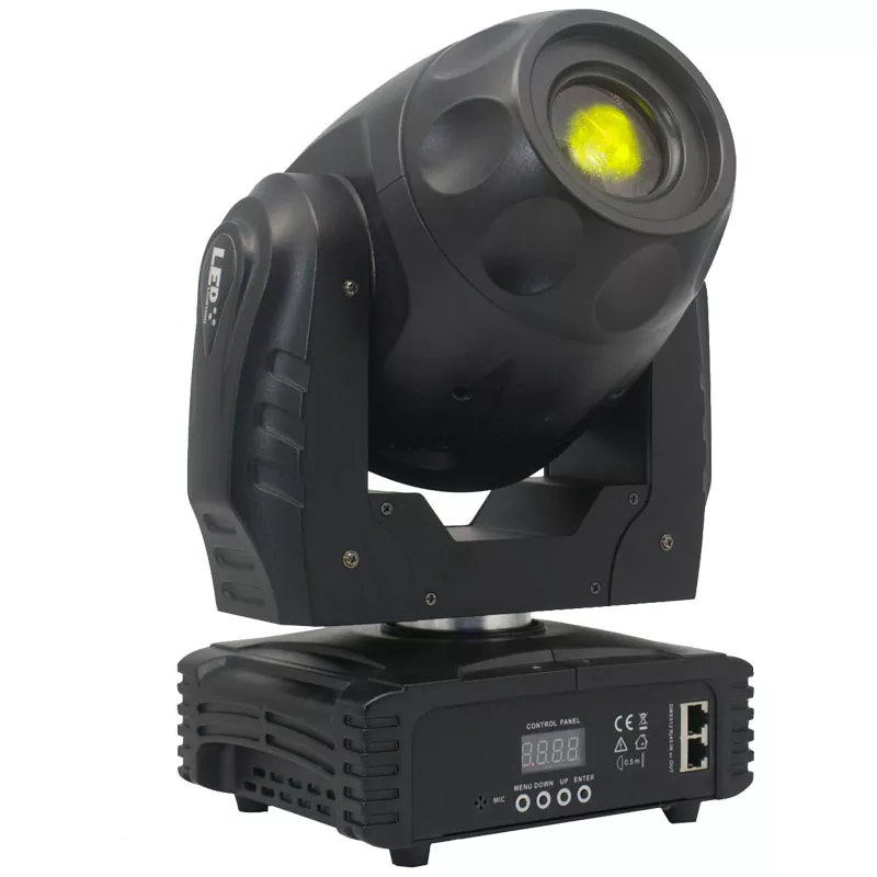 2 60W LED Spot Moving Head 90W 9° Beam Motor Focus 7Color 5Gobo 3Facet Prism LED Display IR Remote Stage Light 20000H Long Lifespan Rainbow Color Shake Gobo Strobe Effect Indoor Small Venue Rental Performance Lamp for Party Cafe Live Acoustic Banquet Stage Rental Show