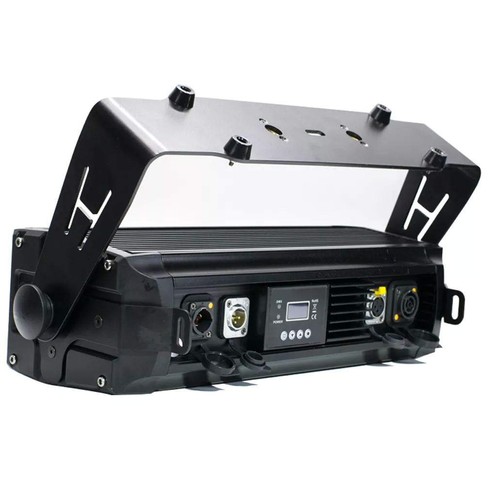 288PCS RGB Waterproof Seg Strobe Light 105W DMX 120° Wide Beam OLED Screen Outdoor Stage Fixture Individual Segmented Pixel Control 20000H Long Lifespan Sync Equipment Outdoor Event Landscape Performance Light for Ceremony City Square Evening Gala Stage