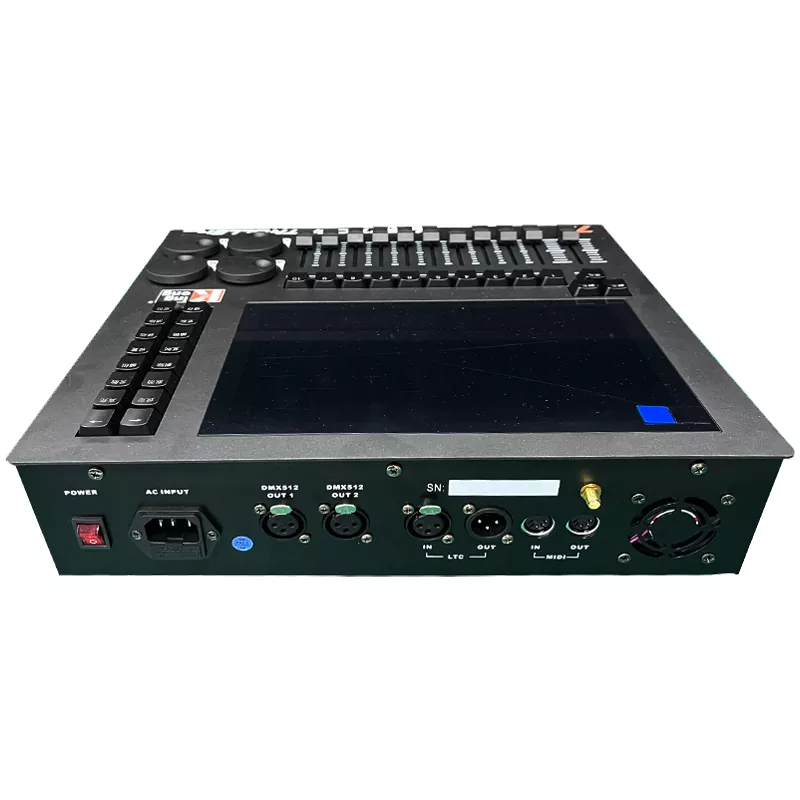 2025 T1 Touch Lighting Console Portable 1024 Appearance Ubuntu Multi-language OS 4G RAM Quad-Core 10.1 Inch Touch Screen 1024 DMX Channels RT-NET Expandable 4096 Channel Stage Controller USB Port RJ45 Network WIFI Lightweight Universal Voltage Performance Light Desk