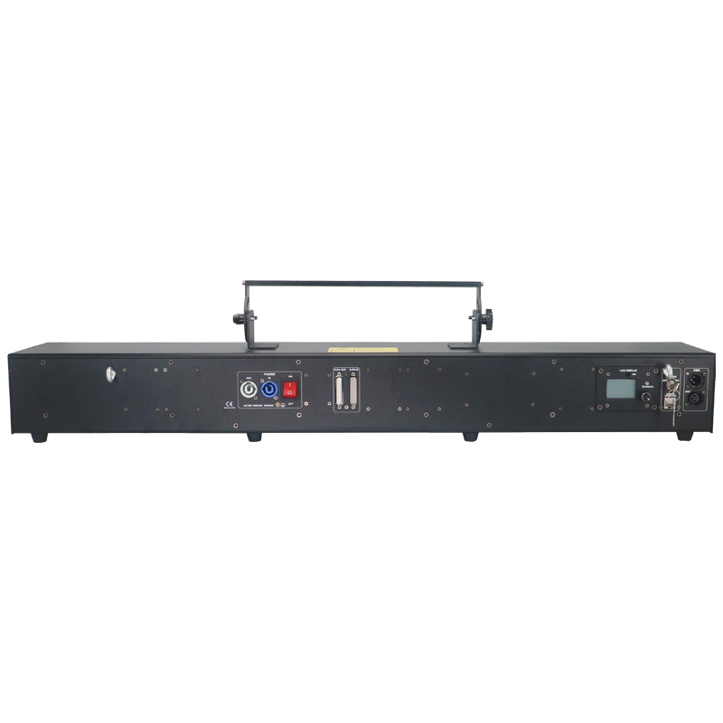 6-Heads RGB Animation Laser Light 6-Beam Array 20KPPS Scanner DMX512 12CH/60CH Control Analog Modulation IP61 Dustproof Class 4 Laser Stage Lighting Projector DMX/Sound/Auto/ILDA Modes PC Control Club Bar Party Show Lighting Equipment