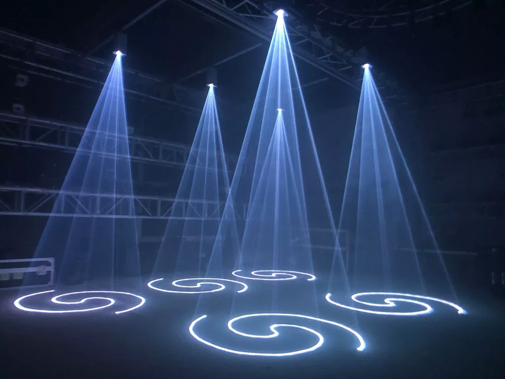2W 3W RGB Animation Laser Projector IP65 Waterproof 20/30KPPS Scanner ±20/±25° DMX AUTO Master-Slave ILDA 100+ Beam Graphics Waterproof Ports Long Lifespan 30-60W Stage Lighting Full-color Indoor Outdoor Fixture for Advertising Scenic Lighting Shows Stable Performance Party Wedding Stage Equipment