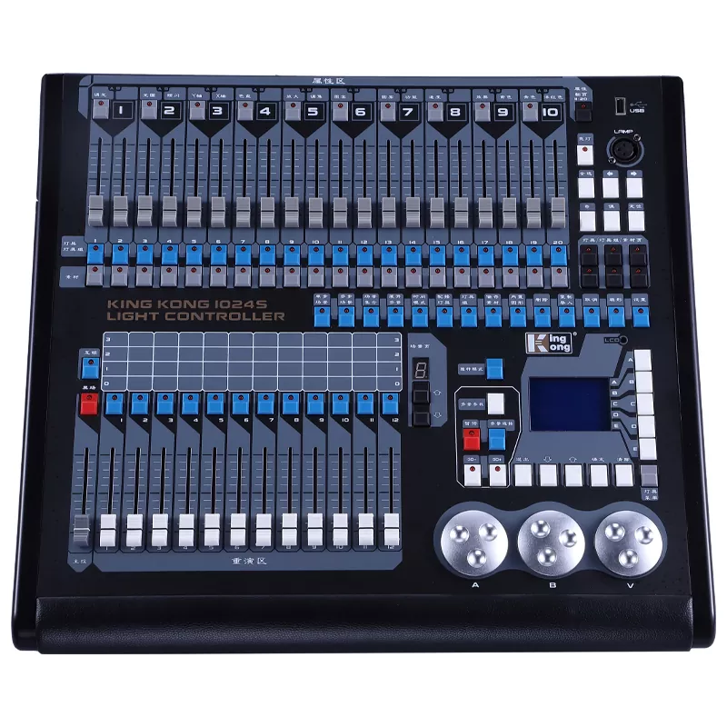 3 Kingkong 1024S DMX Console 1024CH Dual Isolated Output Art-Net RDM Simulator 227 Built-in Patterns Pearl R20 Library Stage Lighting Controller Advanced Lighting Desk Dual Language Indoor Outdoor Performance Console