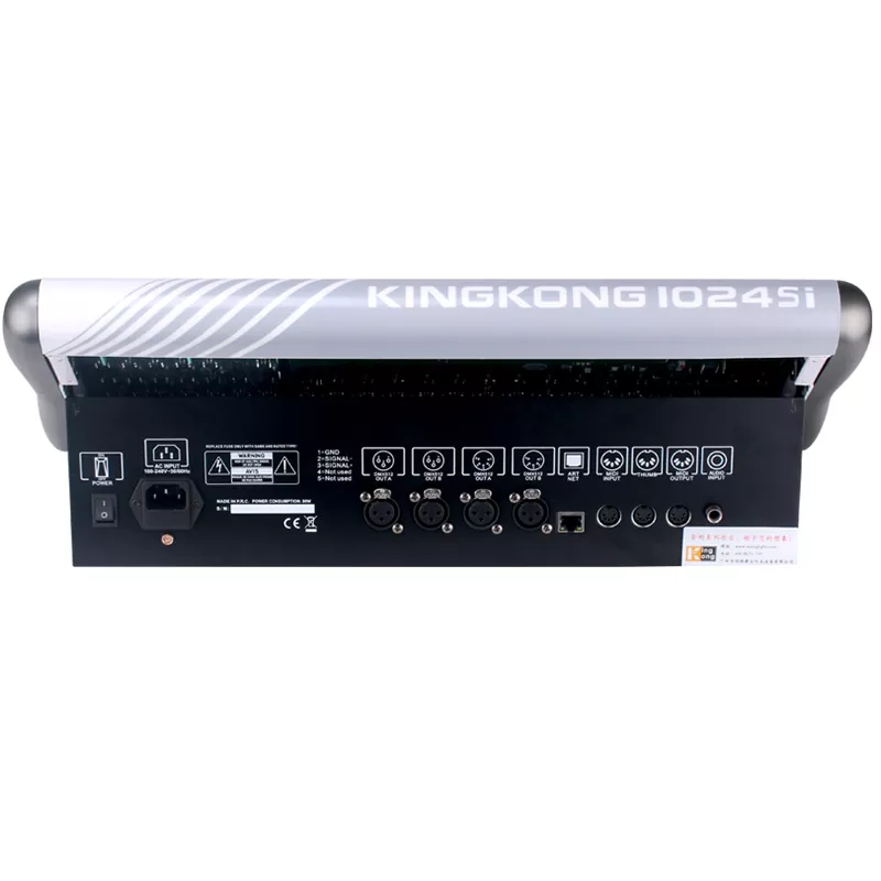 3 King Kong 1024SI DMX Console 1024 Channels Dual Optically Isolated Output ART-Net Simulator RDM Address Setting R20 Pearl Library Stage Lighting Controller Dual-Language 12 Faders Artnet RDM Universal Voltage Unit Advanced Light Desk