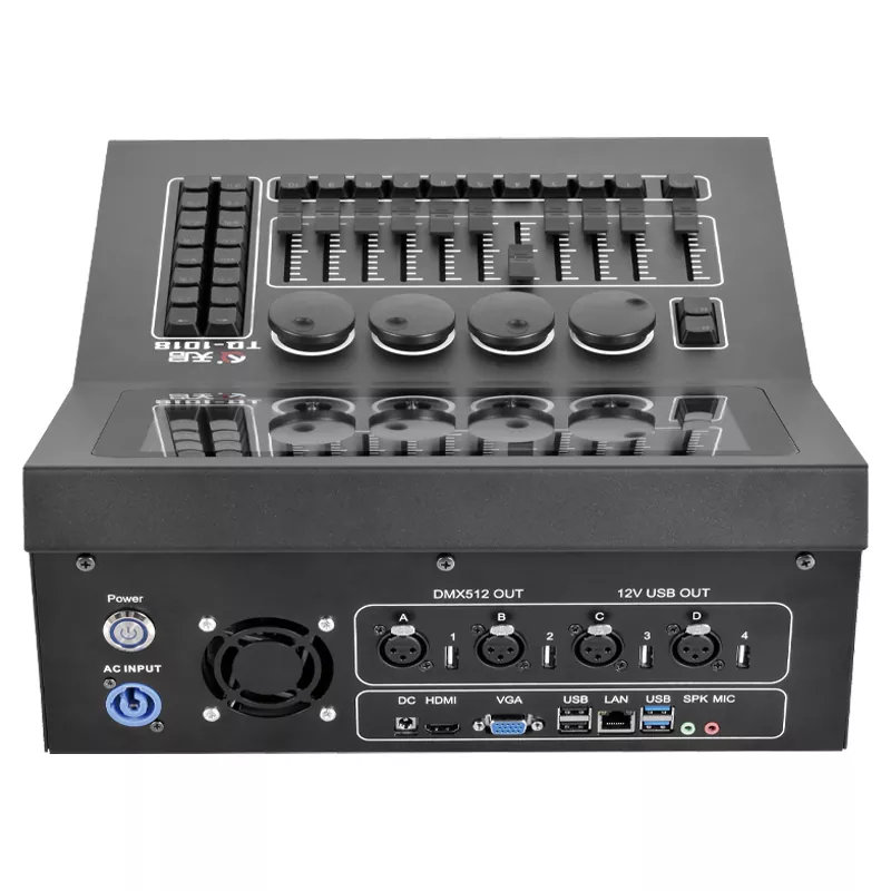3 1018 Touch Screen Lighting Console Intel CPU 128G SSD 4G RAM 11.6 Inch Ultra-sensitive Capacitive Screen 4 Isolated DMX Ports UPS Backup 60-Minute Emergency Working Controller RDM Art-Net Stage Performance Hardware Wireless Mobile Tablet Remote Control Device Light Controller Desk