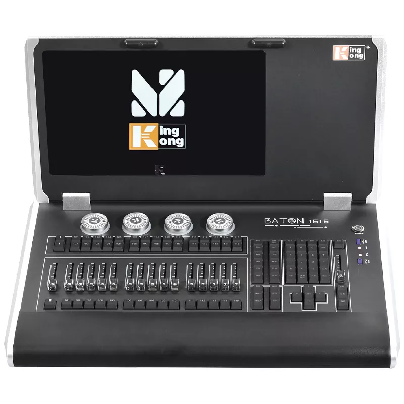 BATON1616 Professional Stage Lighting Console Independent Patent Custom Linux OS 9th Gen I3 ASUS Mainboard 4G DDR4 120G SSD BOE 15.6Inch Touch 7DMX ART-Net 16384DMX Multi-Light Control Desk Windows Live Performance Equipment Wired Wireless ART-Net Indoor Large-Scale Event Lighting Console