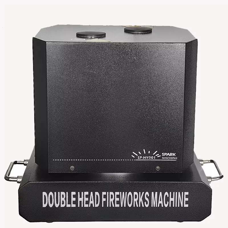 Dual-Head Rotating Cold Spark Machine 360° Infinite Rotation 1-5m Height DMX512 Wireless Remote Electromagnetic Heating Stage Effect Device Sparkular 1-5m Spray Stage Wedding Club Lighting