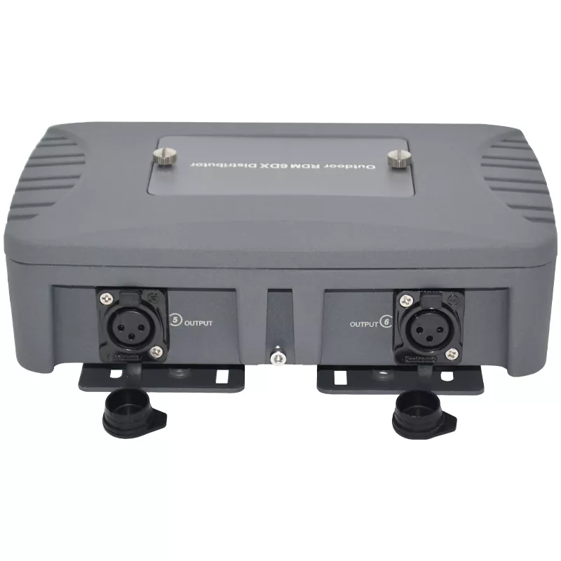 2/4/6 Way RDM Distributor Bidirectional Transfer Full Electrical Isolation Waterproof XLR Independent Driver LED Indicator Cast Aluminum UV Resist Wide AC88-256V Outdoor DMX Amplifier Multi-Channel Outdoor RDM Splitter DMX512 Amplifier for Landscape Event Light Outdoor Professional Lighting Equipment