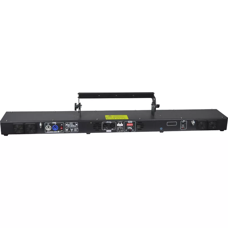 10 Head Laser & Golden LED Combined Light 8° Divergence Independent X/Y Adjust Sync Async Effects RGB Gradient Strobe Stage Fixture Beam Array Light 100mW Red Laser Professional Entertainment Large Coverage Party Lighting
