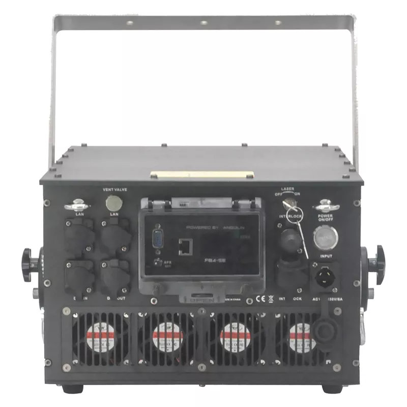 3 IP65 Outdoor High Power RGB Laser Dual-layer Housing Pure Diode 30KPPS High-precision Scanner Linear Dimming LCD Touch ILDA DMX Sound Auto Safety Lock Beam Protection Long Lifespan Stage Light Entertainment Fixture for Outdoor Events Landscapes Music Festival Carnival Large Stage Performance