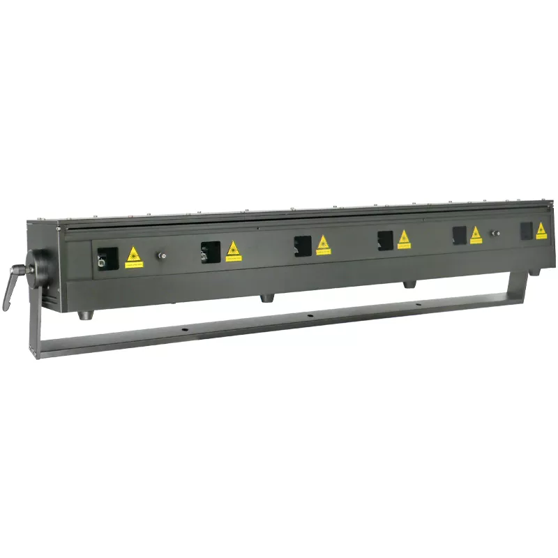 3 6-head RGB Laser Array Beam Effect IP65 Waterproof Integrated Heat Sink Pure Diode 20KPPS Scanner Linear Dimming LCD Display ILDA Multi DMX Channels Safety Lock Remote Interlock Indoor Outdoor Stage Light Performance Equipment for Club Stage Events Lighting Device