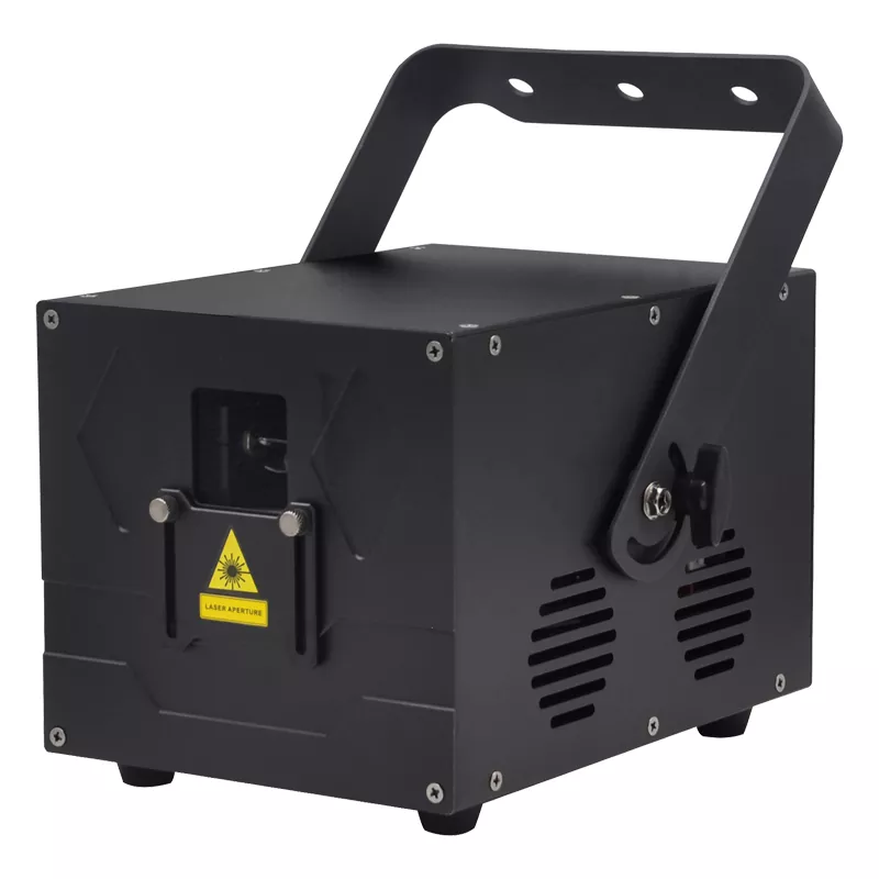 10W Pure Diode RGB Animation Laser Projector 25KPPS 25° Scanner Dual-layer Dust Oil Proof Large Heat Sink 10/34CH DMX Sound Auto ILDA Hundreds Animation Programs Single Beam Protection 100-250V Stage Light High-power Entertainment Equipment Professional Stage Lighting for Disco KTV Performance Venue Large Shows & Clubs