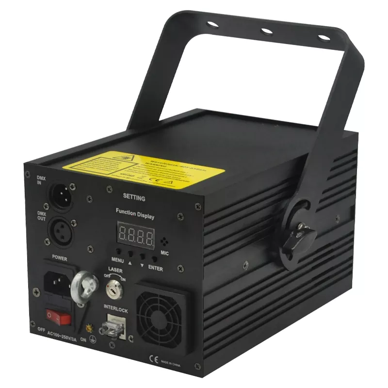 3 4-in-1 RGB Animation Laser 20KPPS 20° Scanner 10/20CH DMX Sound Auto Master-Slave Hundreds Graphics Beam Effects Rotate Zoom Draw Auto Cutoff Safety Lock 100-250V 2.9Kg Light Fixture Multi-effect Laser Light 3D Line Portable Entertainment Lamp for KTV Bar Party Venues Indoor Stage Light