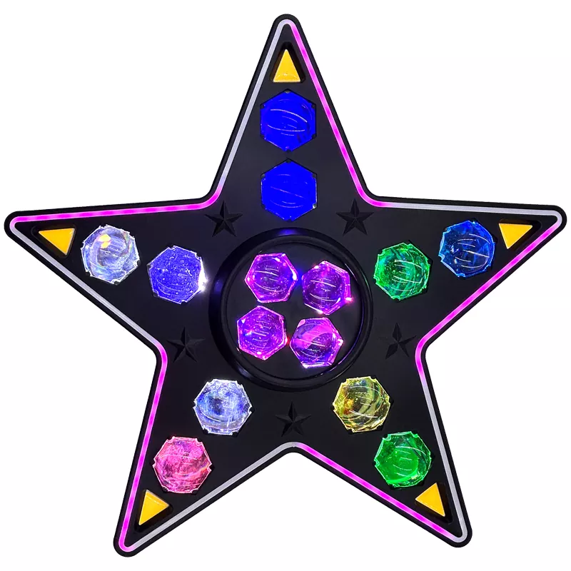 3 Five-pointed Star Effect Light 180W AC90-240V 14*10W RGBW LED Stripe Strobe 20Hz Flash Ultra Smooth Dimming LCD Stage Lamp Bee-eye Rotation Pixel Control Fixture Easy Truss Mount Indoor Party Lighting Unit for Party Wedding Private Event Showcase Booth Studio Pub Club Mini Stage