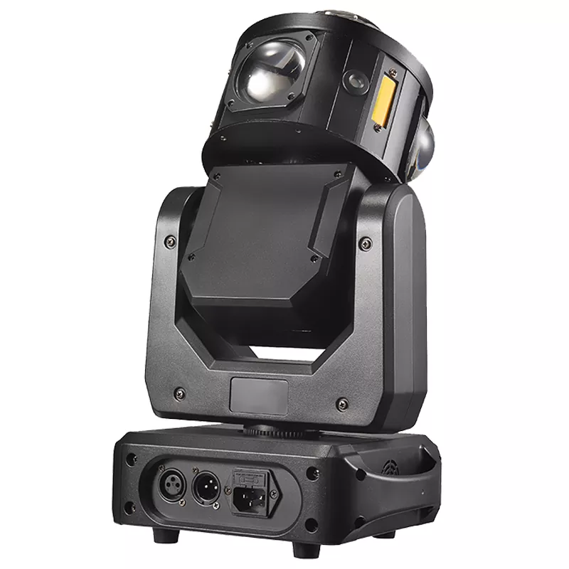 3 LED Flying Star Hammer Light 100W 19/25 DMX 4° Beam RGBW Laser Stripe Strobe Air Cooling Stage Lamp for Party Lighting Unit Performance Night Bar Disco Venue Fashion Show Mobile Rental Mini Stage
