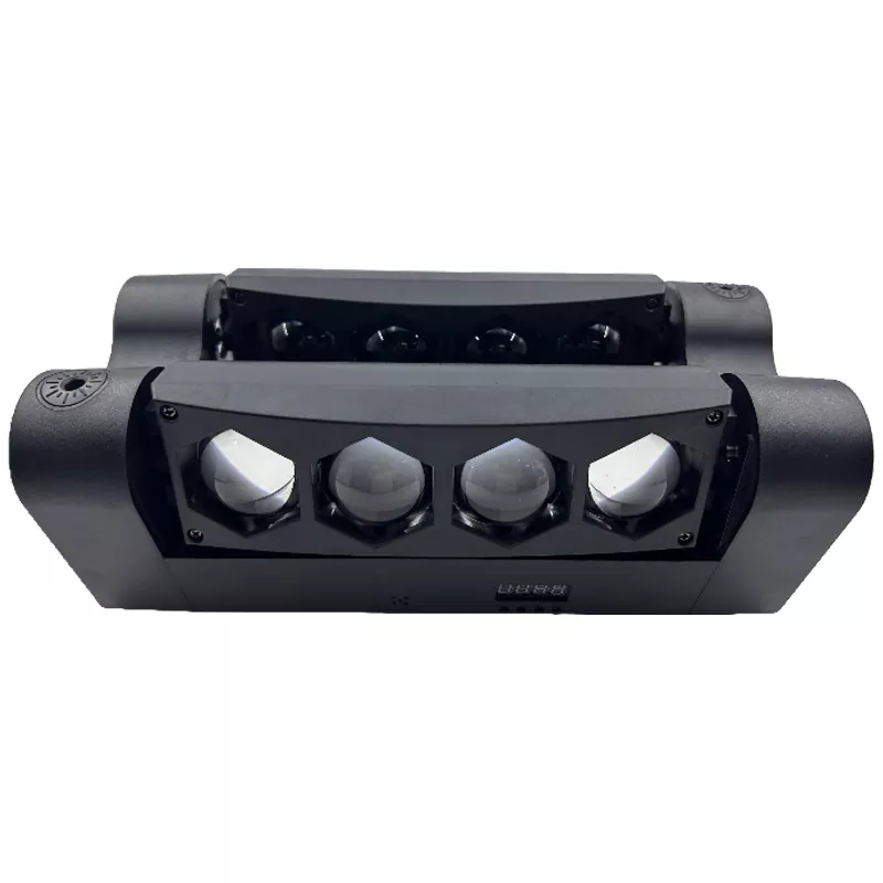 8 Eyes Spider Moving Head Light With RG Laser 40W 8*3W RGBW LED Super Stage Fixture Sync Equipment Wide Voltage Party Lamp Fast Strobe Auto Run Program Manual Button Control Mini Effect Light for KTV Disco Room Cafe Live Gig Rental Booth Performance Show Mini Stage