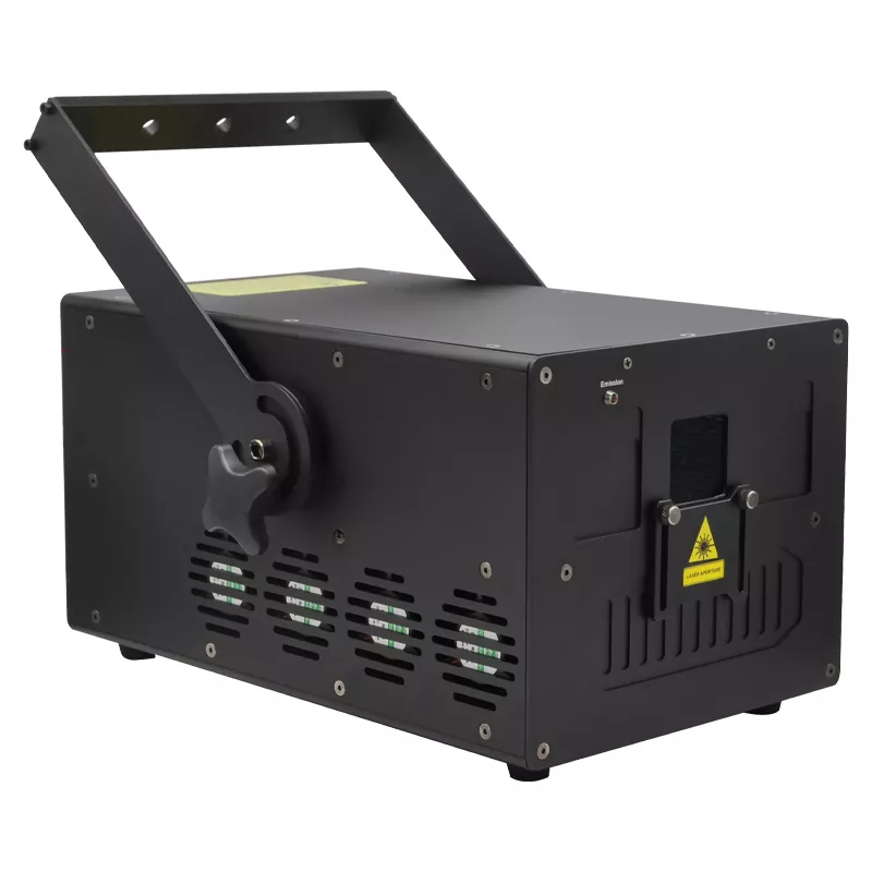 15W RGB Diode Laser 40KPPS 50° Scanner Analog Modulation IP51 18/25CH DMX ILDA Sound Auto Master-Slave Support RJ45 DB25 XLR Ports TF Card Multi Safety Interfaces 300W Stage Lighting Device Indoor Outdoor Performance Equipment Professional Laser Projector