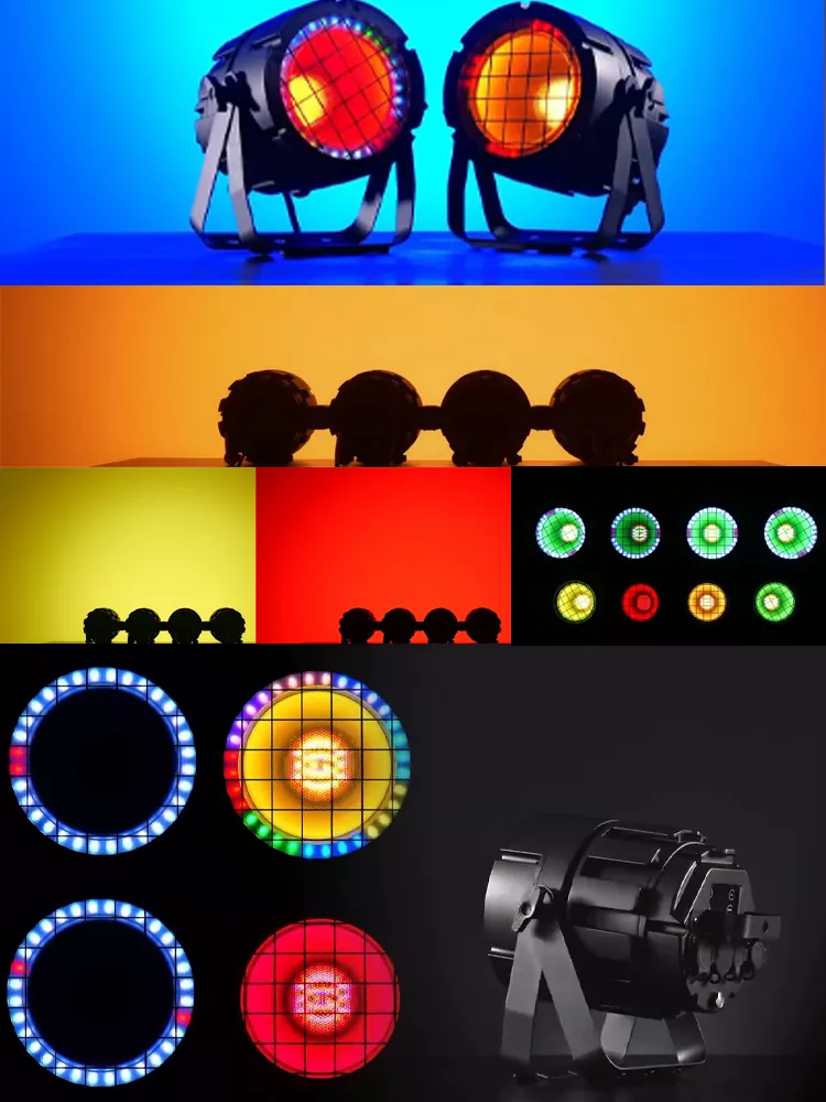 IP65 Waterproof Splicable RGBA+WW COB Par Light 350W RDM DMX 1800-8500K CRI92+ 12000LM 30/60° Beam Fixture Splicing Linear Wash Stage Lamp Outdoor Event Landscape Performance Unit for Wedding Lawn Stage Festival Performance Concert Venue Fashion Show Church Events Live Music