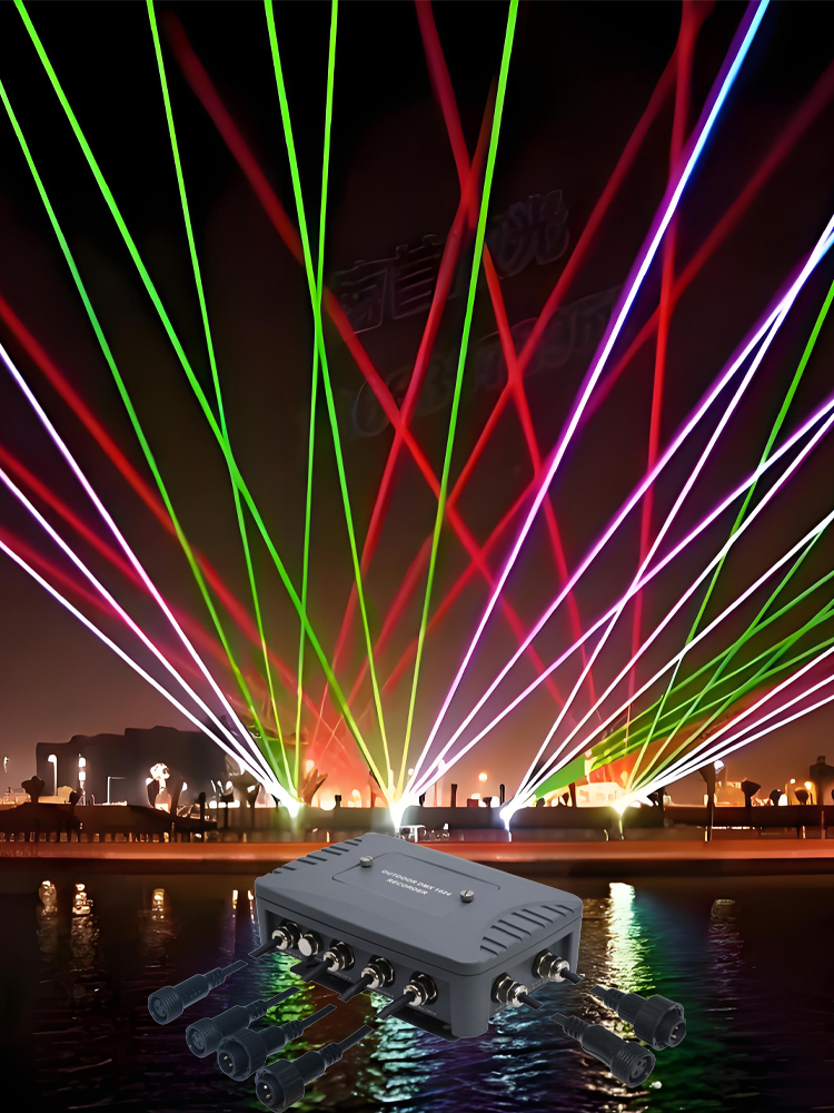 Outdoor 1024CH DMX Recorder Dual Interfaces 512M Storage 8 Programs Multi Cycle Mode System User Operation RS485 Waterproof XLR Cast Aluminum UV Resist Global Voltage Device Weatherproof DMX Player Outdoor Lighting Recording Equipment for Outdoor Stage Club Party Anti-UV Outdoor Professional Lighting Unit