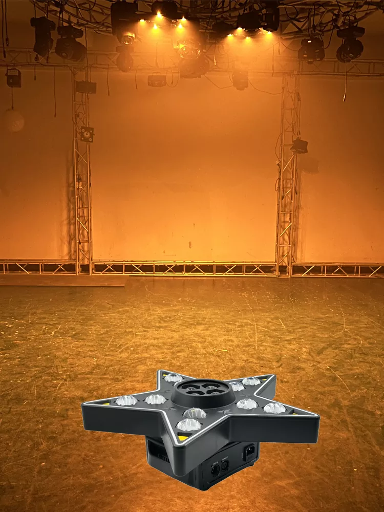 34 Five-pointed Star Effect Light 180W AC90-240V 14*10W RGBW LED Stripe Strobe 20Hz Flash Ultra Smooth Dimming LCD Stage Lamp Bee-eye Rotation Pixel Control Fixture Easy Truss Mount Indoor Party Lighting Unit for Party Wedding Private Event Showcase Booth Studio Pub Club Mini Stage