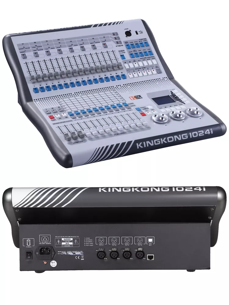 34 King Kong 1024I DMX Console 1024 Channels Dual Isolated Output Art-Net Port RDM Function Built-in Simulator R20 Pearl Library Lighting Controller Dual Language 10 Faders Light Desk Indoor Outdoor Event Hardware Professional Stage Performance Equipment
