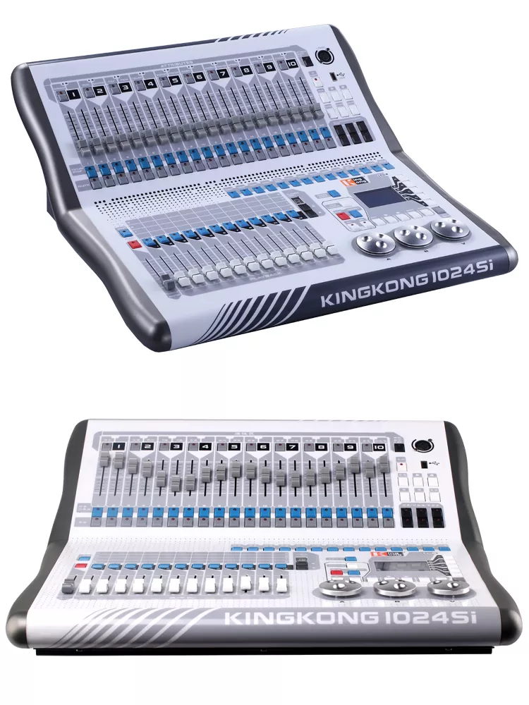 34 King Kong 1024SI DMX Console 1024 Channels Dual Optically Isolated Output ART-Net Simulator RDM Address Setting R20 Pearl Library Stage Lighting Controller Dual-Language 12 Faders Artnet RDM Universal Voltage Unit Advanced Light Desk