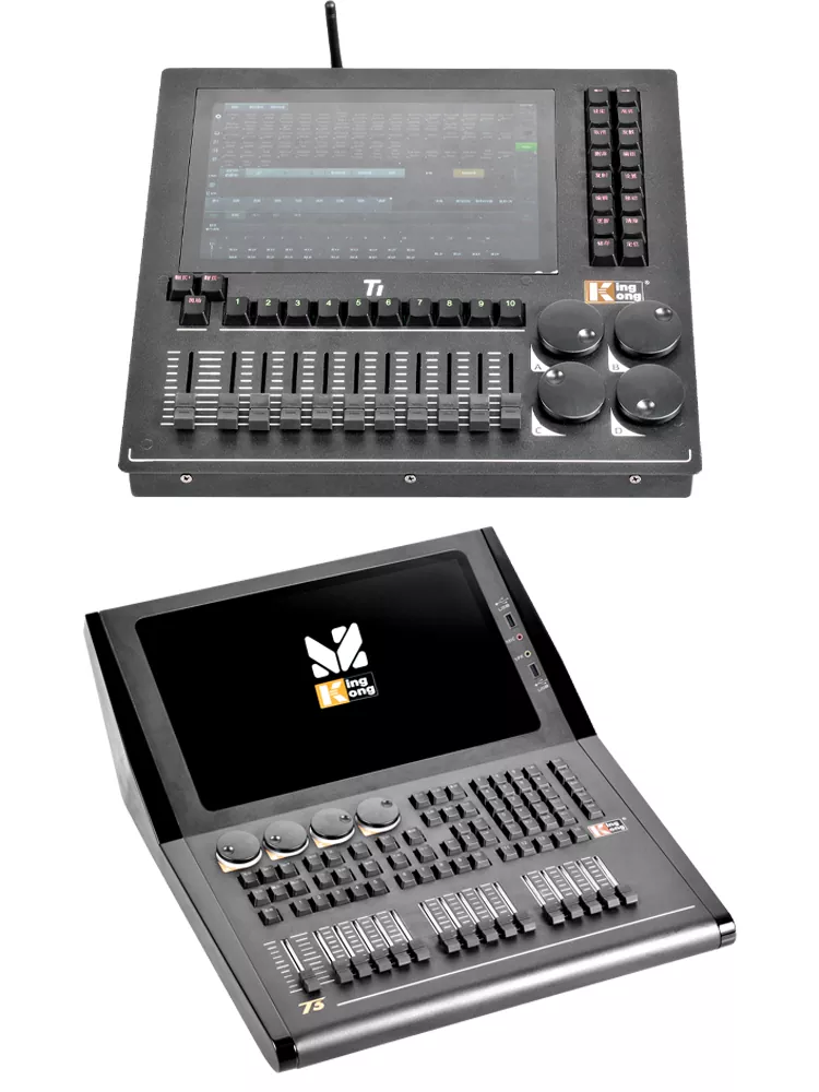 34 T1 Touch Lighting Console Portable 1024 Appearance Ubuntu Multi-language OS 4G RAM Quad-Core 10.1 Inch Touch Screen 1024 DMX Channels RT-NET Expandable 4096 Channel Stage Controller USB Port RJ45 Network WIFI Lightweight Universal Voltage Performance Light Desk