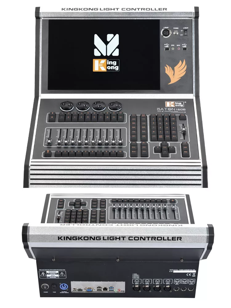 34 BATON1606 Intelligent Lighting Console Quad-Core Cortex-A9 2GB RAM 64GB SSD 13.3Inch Capacitive Touch UPS Backup 2048DMX Art-Net 4096CH RDM Wireless Mobile Remote Control Desk Indoor Outdoor Commercial Event Lighting Device Stage Performance Equipment
