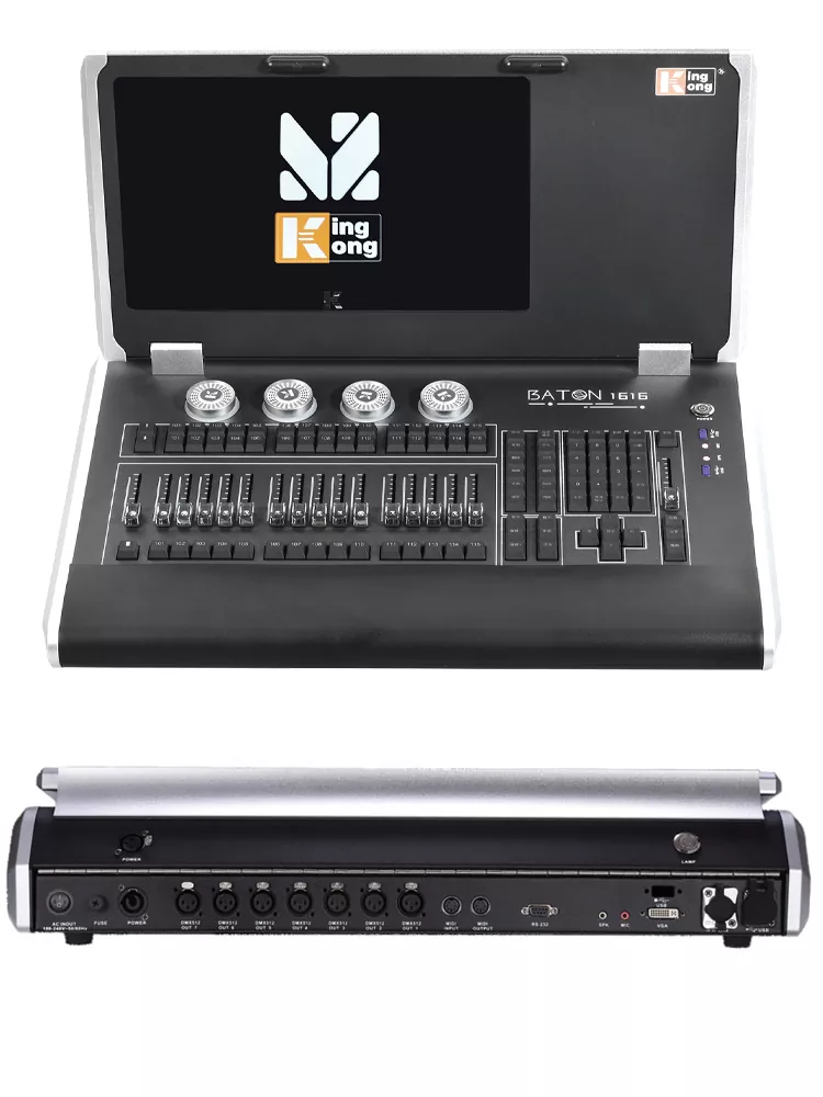 34 BATON1616 Professional Stage Lighting Console Independent Patent Custom Linux OS 9th Gen I3 ASUS Mainboard 4G DDR4 120G SSD BOE 15.6Inch Touch 7DMX ART-Net 16384DMX Multi-Light Control Desk Windows Live Performance Equipment Wired Wireless ART-Net Indoor Large-Scale Event Lighting Console