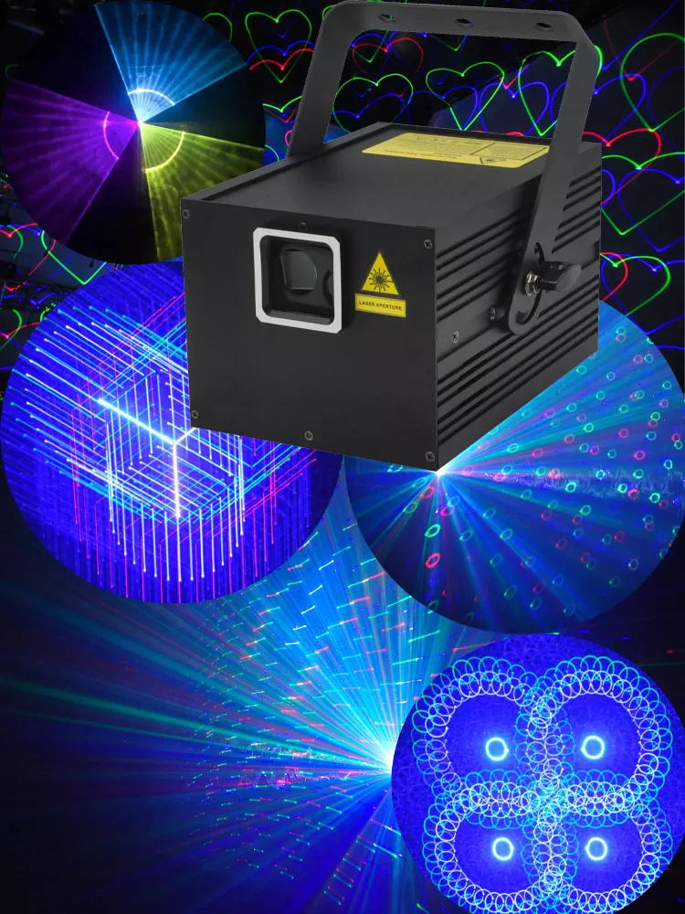 34 4-in-1 RGB Animation Laser 20KPPS 20° Scanner 10/20CH DMX Sound Auto Master-Slave Hundreds Graphics Beam Effects Rotate Zoom Draw Auto Cutoff Safety Lock 100-250V 2.9Kg Light Fixture Multi-effect Laser Light 3D Line Portable Entertainment Lamp for KTV Bar Party Venues Indoor Stage Light