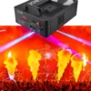 34 1500W Up Spray Fog Machine 24×3W RGB LED 5000 CFM Output 6CH DMX Remote Control 6-8m Height Multi-Angle Stage Smoke Device Indoor Outdoor Performance Effect Versatile Stage Event Fog Equipment