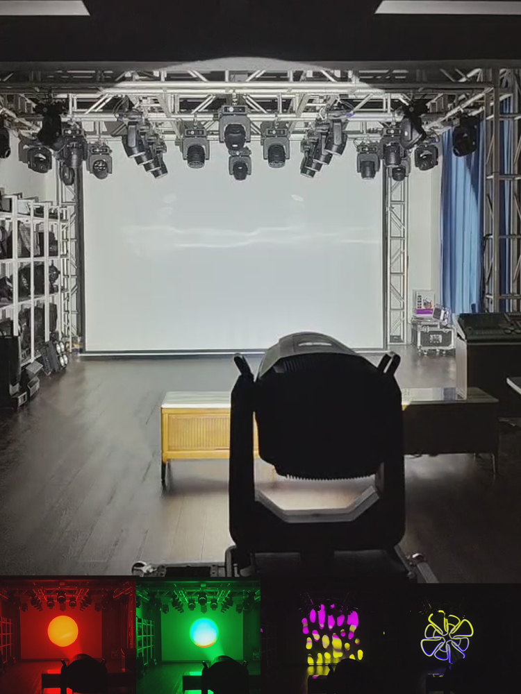 700W BSW Profile Moving Head 180mm Lens CMY Mix CTO 2700K-7000K 36/41 DMX Channels Static Rotating Gobo Color Animation Wheel 3-facet Prism 5°-55° Beam Angle Dustproof Stage Light Flicker-free Professional Performance Fixture Entertainment Lighting Equipment Stage Projector
