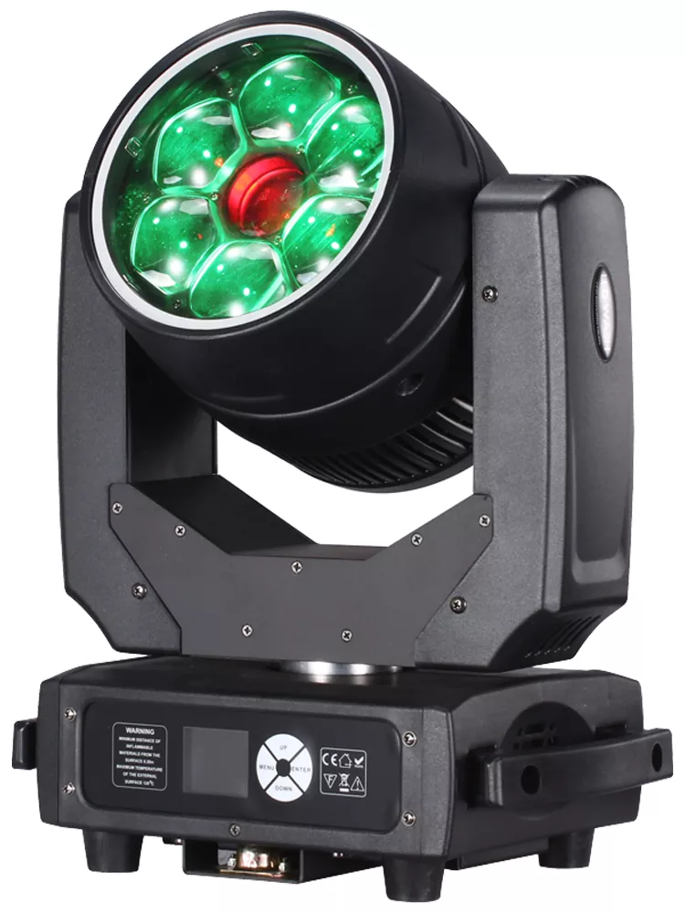 6*40W+60W LED Moving Head 280W DMX RDM 540° 240° 16bit Scan 18-50° Zoom 8-facet Prism Kaleidoscope Rainbow Ring Stage Light Universal Voltage Zoom Wash Light Effects Performance Lamp Indoor Stage Equipment