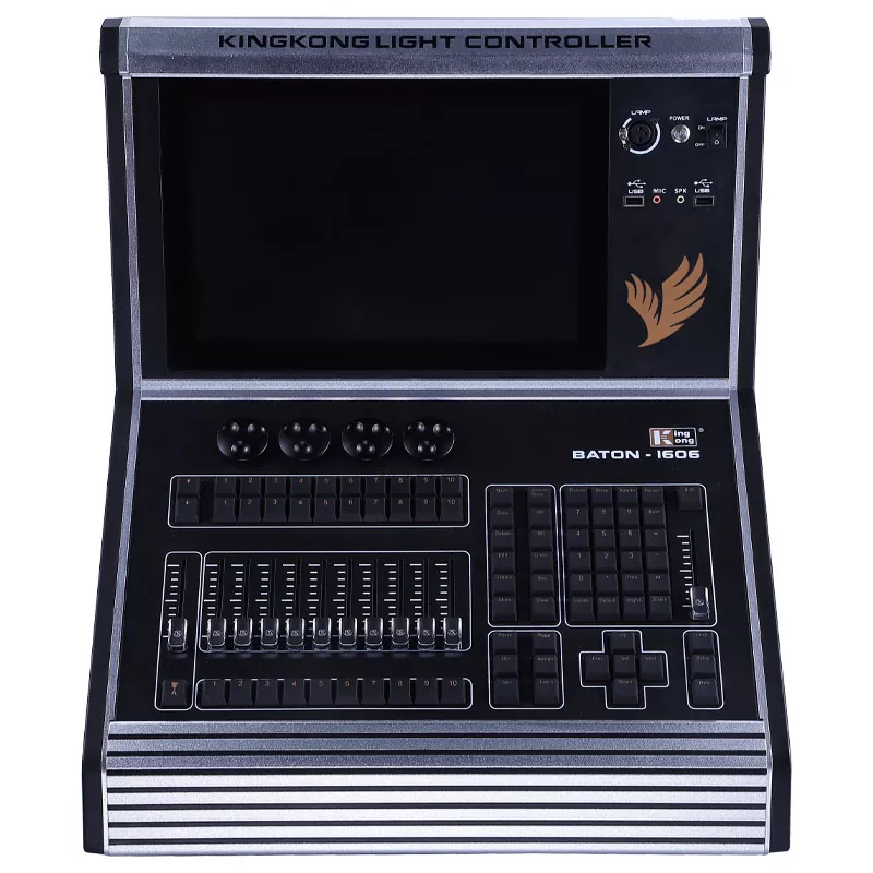 4 BATON1606 Intelligent Lighting Console Quad-Core Cortex-A9 2GB RAM 64GB SSD 13.3Inch Capacitive Touch UPS Backup 2048DMX Art-Net 4096CH RDM Wireless Mobile Remote Control Desk Indoor Outdoor Commercial Event Lighting Device Stage Performance Equipment