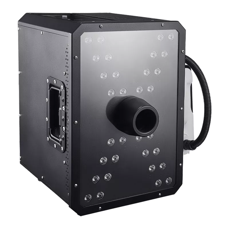 4 High-Speed Air Column Machine 3700W 10-15m Spray Height IPX3 Waterproof Dual Nozzle DMX512 32-3W RGB Amber LED CO2-Free Blast Stage Fog Machine Live Event Effect Device Large Show Touring Equipment
