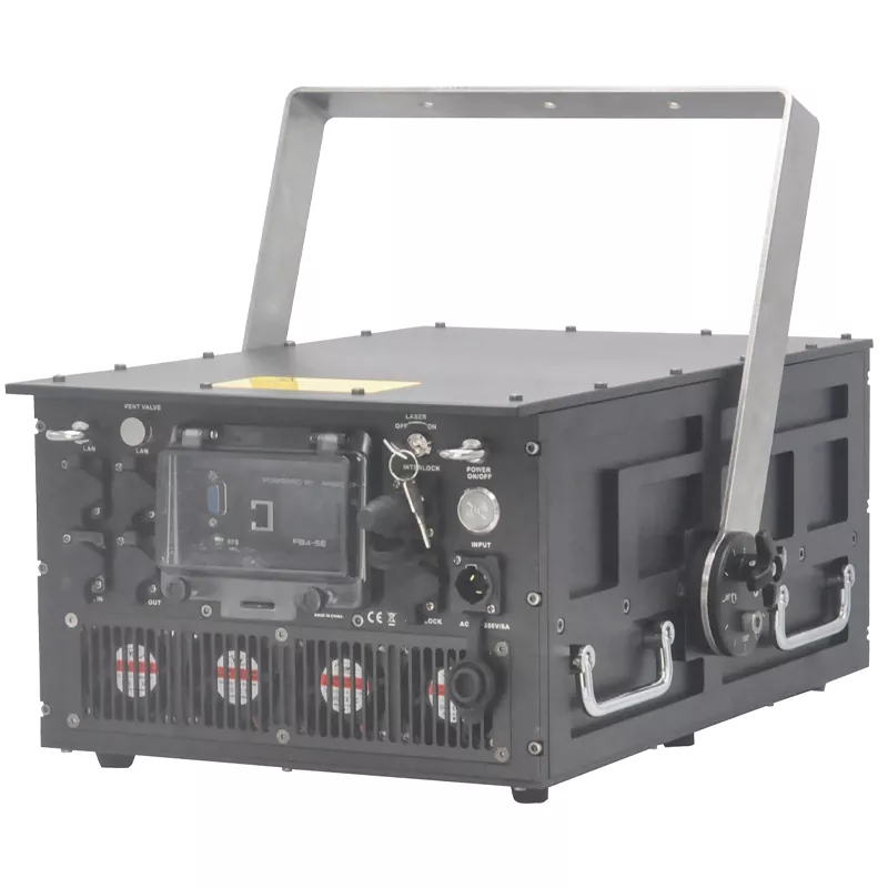 4 IP65 Outdoor High Power RGB Laser Dual-layer Housing Pure Diode 30KPPS High-precision Scanner Linear Dimming LCD Touch ILDA DMX Sound Auto Safety Lock Beam Protection Long Lifespan Stage Light Entertainment Fixture for Outdoor Events Landscapes Music Festival Carnival Large Stage Performance