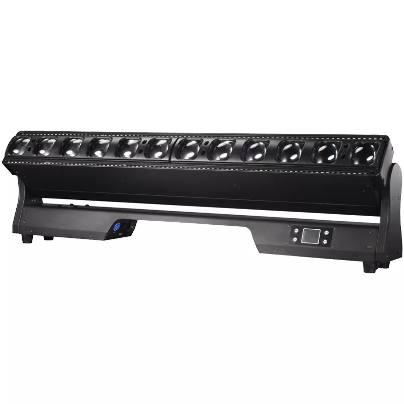 4 12*40W RGBW Bar Light 500W 4°-33° Zoom 28/67 DMX RDM 0-100% Dimming IP20 LCD Display 3pin XLR Master-slave Auto Sound Stage Pixel Lighting Fixture Multi LED Pixel Bar Professional Performance Strip Light Indoor Entertainment Lighting Equipment Stage Decoration Light Zoom Pixel Bar