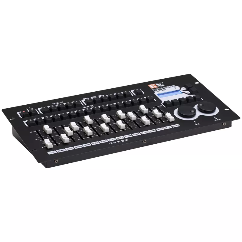 4 Kingkong 256 DMX Controller 256 Channels Photoelectric Isolation 16 Moving Lights 64 Dimming Circuits Auto Fixture Library LCD Console 600 Steps Per Scene Multi-function Live Show Stage Performance Lighting Controller
