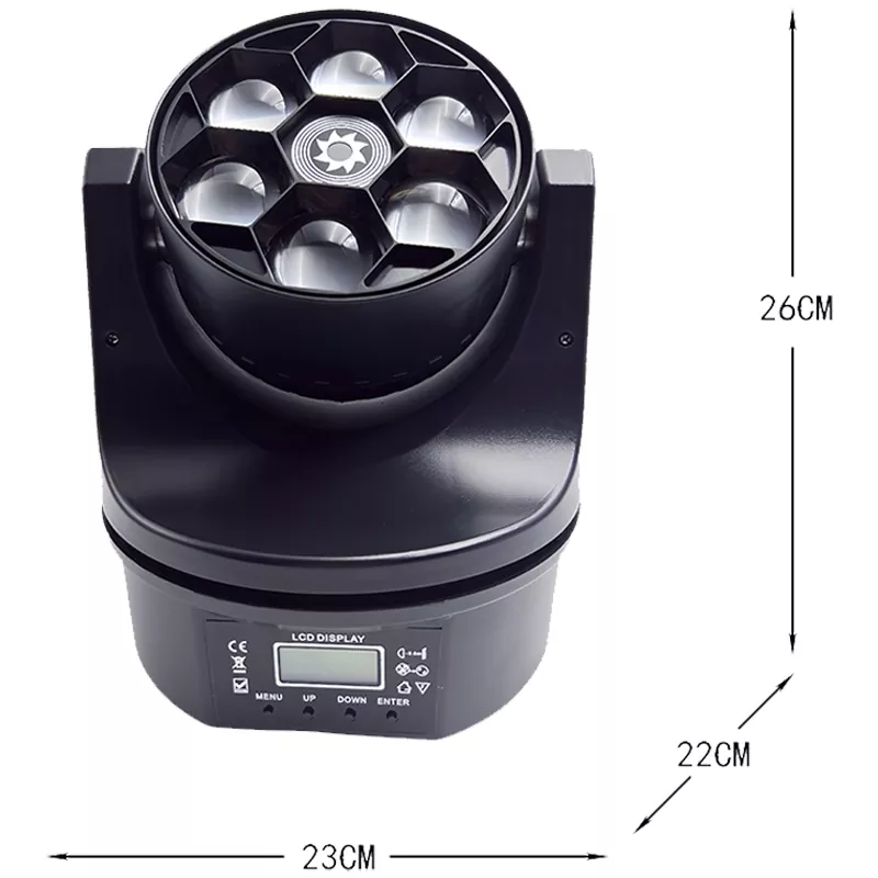 4 Mini Six Bee Eyes Moving Head Light 90W CREE RGBW 50mW Green Laser Fan Cool Plastic Compact Stage Fixture Full Linear Dimming Multi Strobe KTV Bar Home Party Lighting Unit for Cafe Gig Disco Party Rental Booth Mini Show Wine Bar Small Stage
