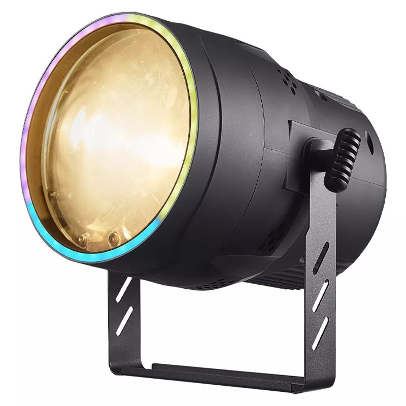 4 200W COB Zoom Par Light 250W CTO RGB Color Chips 10-60 Linear Beam Angle Silent Stepper Stage Fixture Dual CCT 3200K 5600K Smooth Dimming Variable Strobe Equipment Studio Wedding Theater Portrait Lighting Unit for Wedding Ceremony Conference Lighting Church Venue Banquet Stage Gallery Exhibition
