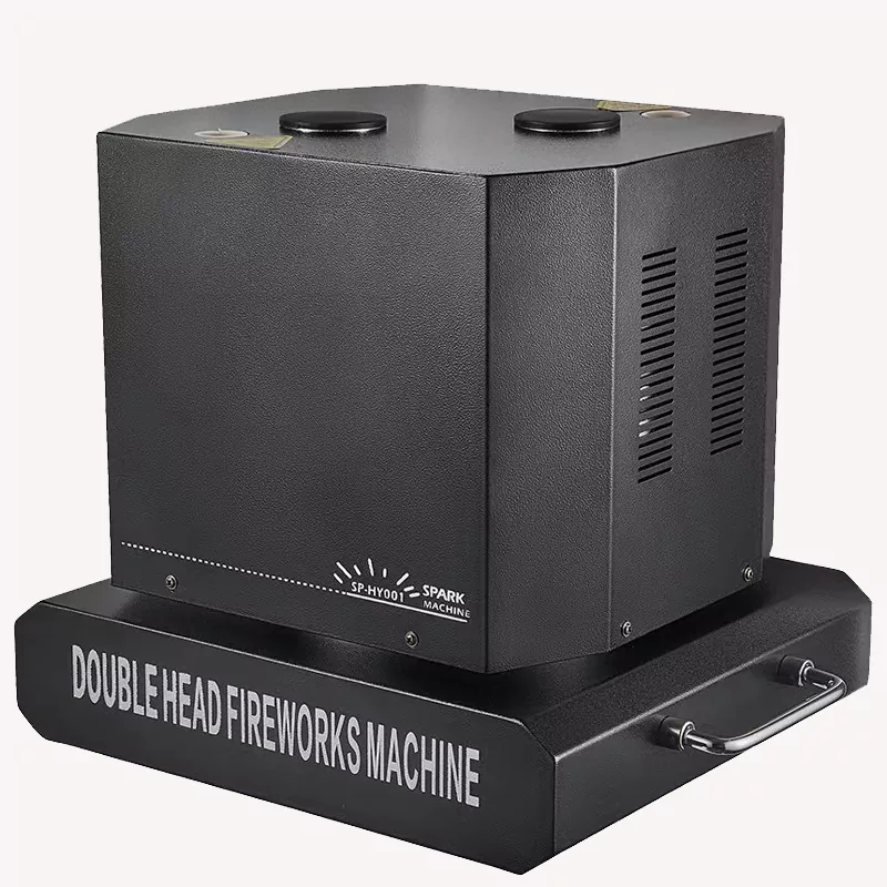 Dual-Head Rotating Cold Spark Machine 360° Infinite Rotation 1-5m Height DMX512 Wireless Remote Electromagnetic Heating Stage Effect Device Sparkular 1-5m Spray Stage Wedding Club Lighting