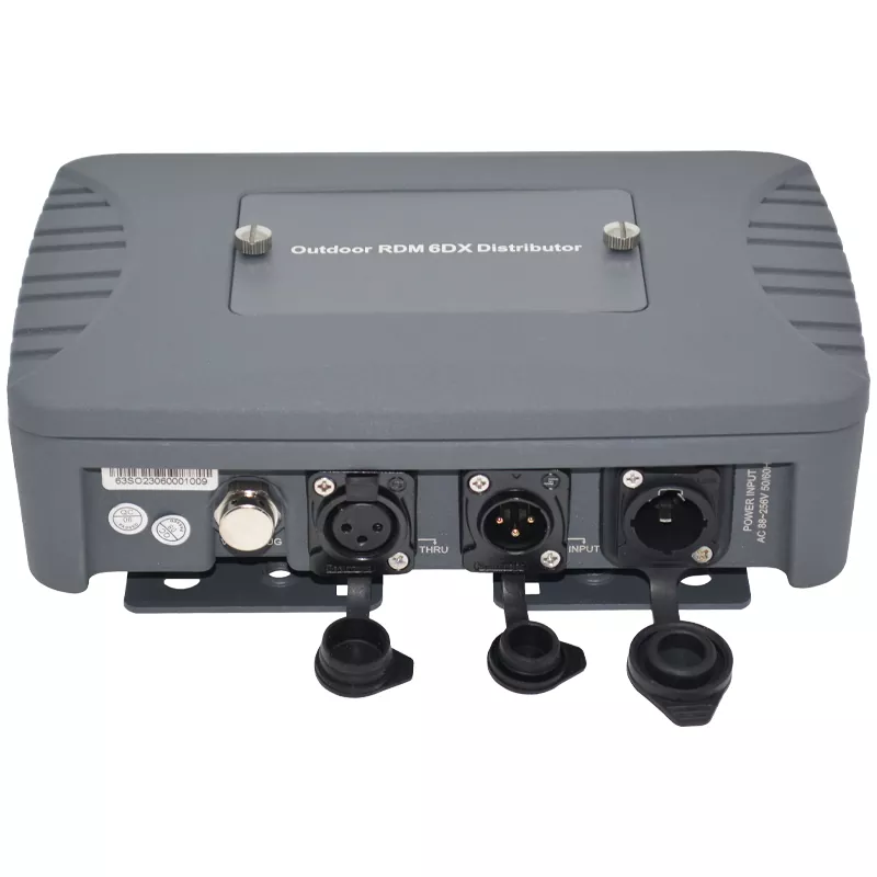 2/4/6 Way RDM Distributor Bidirectional Transfer Full Electrical Isolation Waterproof XLR Independent Driver LED Indicator Cast Aluminum UV Resist Wide AC88-256V Outdoor DMX Amplifier Multi-Channel Outdoor RDM Splitter DMX512 Amplifier for Landscape Event Light Outdoor Professional Lighting Equipment