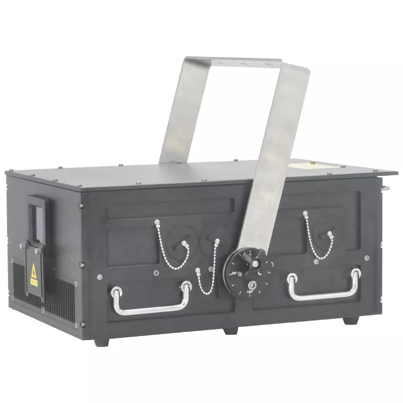 5 IP65 Outdoor High Power RGB Laser Dual-layer Housing Pure Diode 30KPPS High-precision Scanner Linear Dimming LCD Touch ILDA DMX Sound Auto Safety Lock Beam Protection Long Lifespan Stage Light Entertainment Fixture for Outdoor Events Landscapes Music Festival Carnival Large Stage Performance