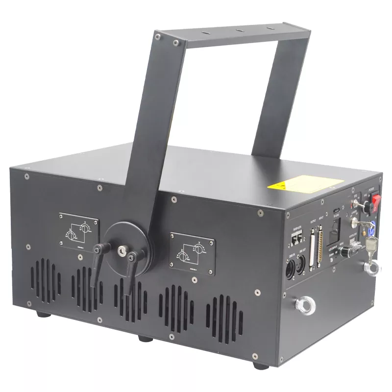 5 20W High-power RGB Laser 40KPPS 50° Scanner IP61 Dustproof Analog Modulation TF Card 11/31/61CH DMX ILDA Sound Auto Master-Slave Multi Interfaces Full Safety System 300W Stage Light RJ45 DB25 XLR Professional Lighting Device Professional Lighting Device Indoor Outdoor Entertainment Equipment for Stage Landscape Shows
